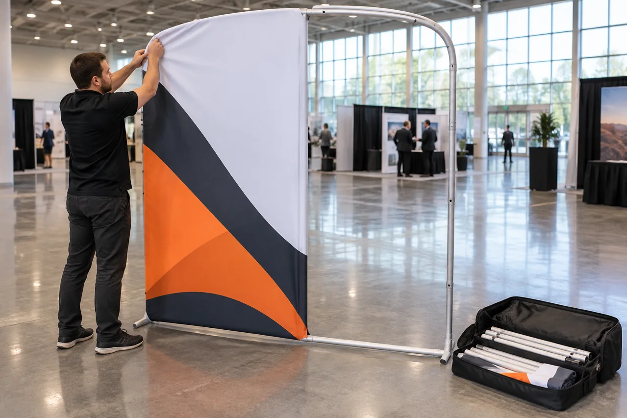 Tension fabric displays