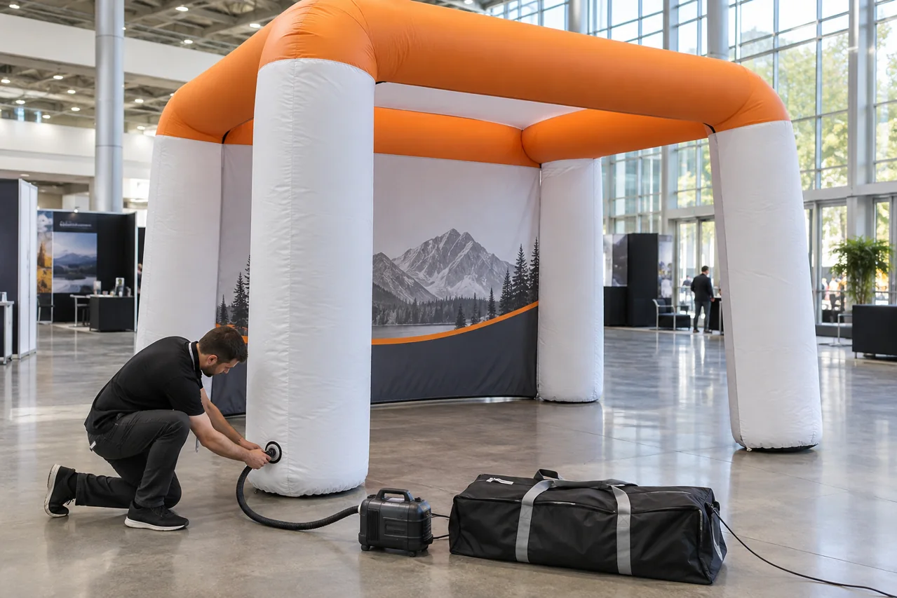 Inflatable booths