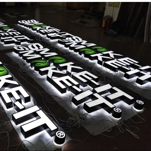 Double-sided luminous channel letter signage – Acrylic Base