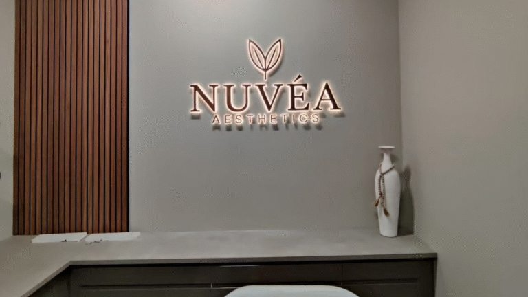 NUVEA – Antique Bronze Halo-Lit Letters