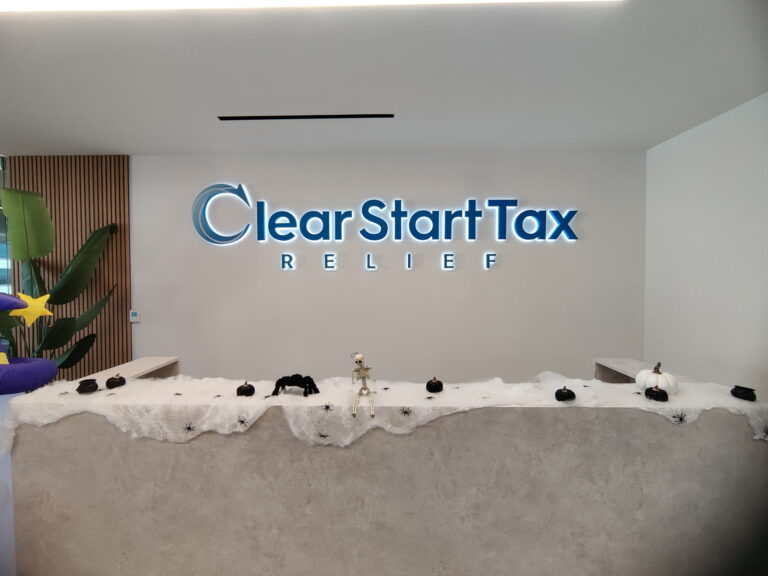 Clear Start Tax – Reverse channel letters