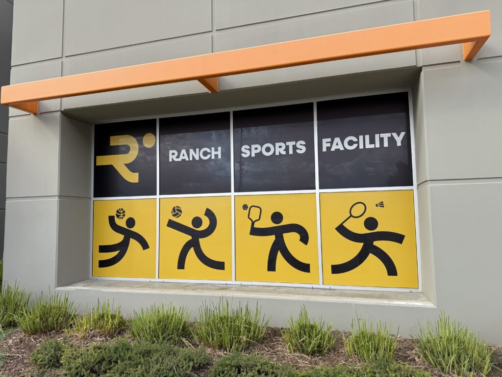 Ranch Sports Facility window graphics