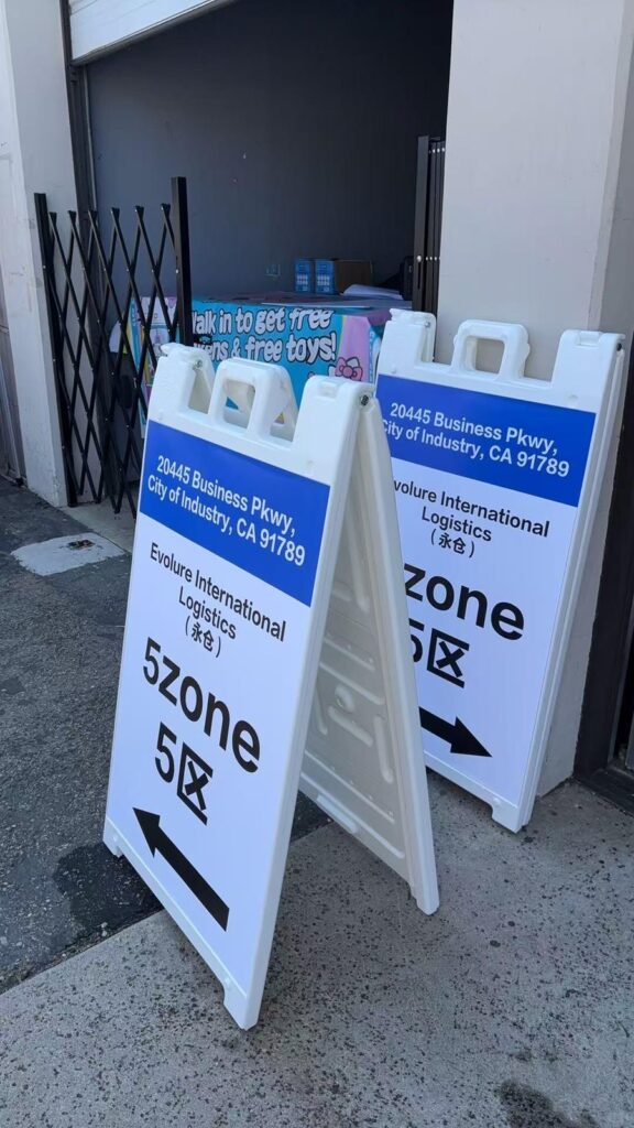 A-frame sidewalk signs with printed inserts